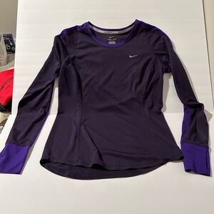 Nike Women's Dark Purple Long Sleeve Tee